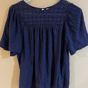 GAP Navy Top with Cutouts